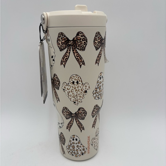 Hydrapeak 32oz Leopard Cheetah Ghost Bows Stainless Steel Halloween Tumbler - Picture 1 of 7